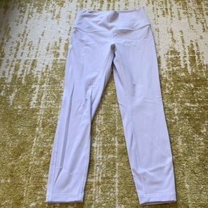 Lulu Lemon lavender ankle leggings (lurex) wunder under